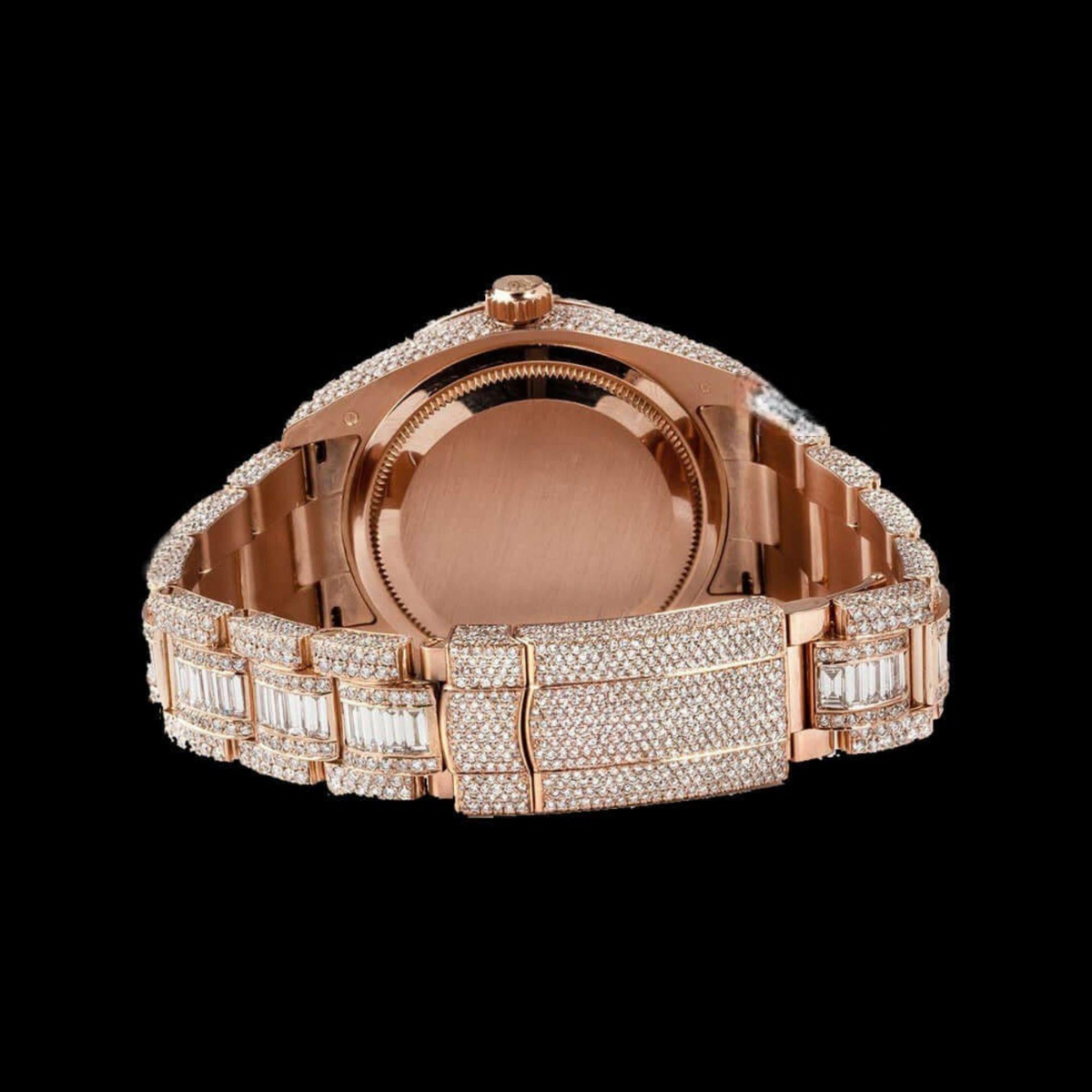 Bust Down Iced Out Stainless Steel VVS Moissanite Diamond Watch