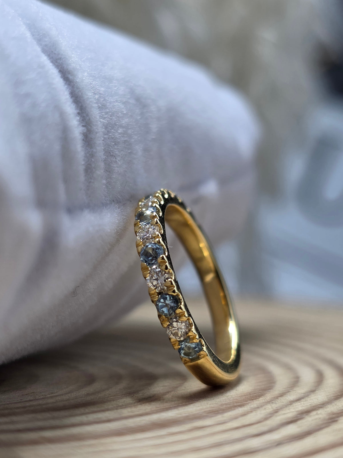 925 Sterling Silver Moissanite diamond Iced Out women Engagement wear Band