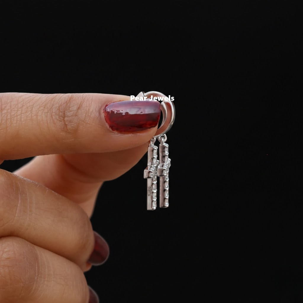 Round Cut Cross Earrings
