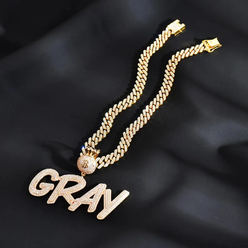Money Pocket with Customise Name 925 Silver VVS Moissanite Pendant
