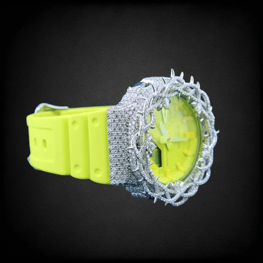 Iced Out VVS Round Brilliant Cut Moissanite Diamond Watch For Daily Wear