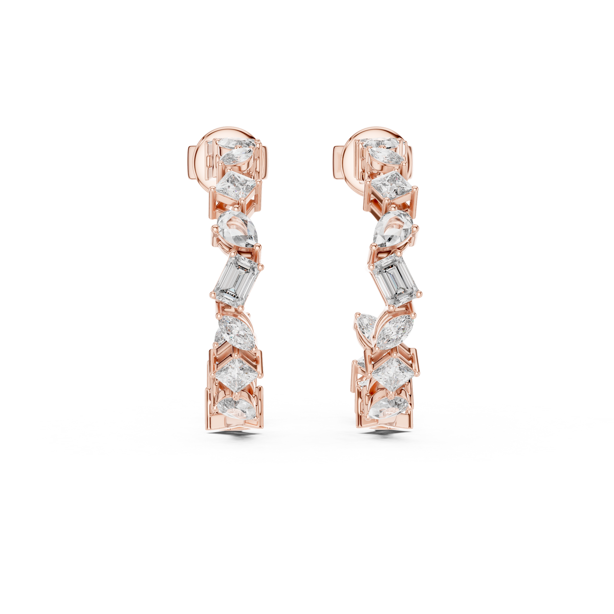 925 Starling Silver With Iced Out VVS Moissanite Diamond Earring