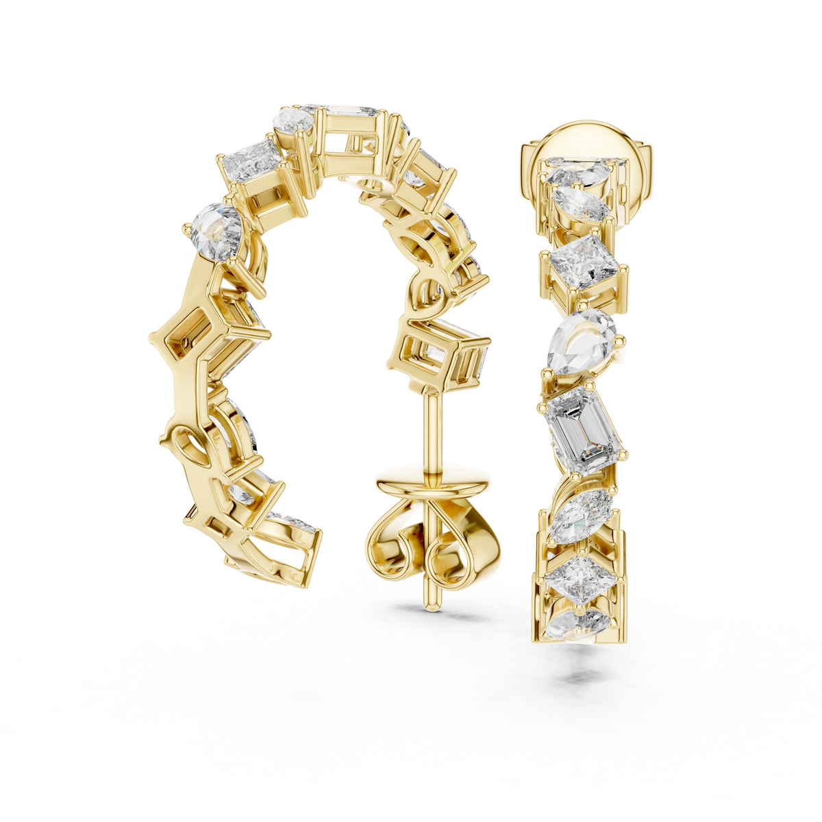 925 Starling Silver With Iced Out VVS Moissanite Diamond Earring