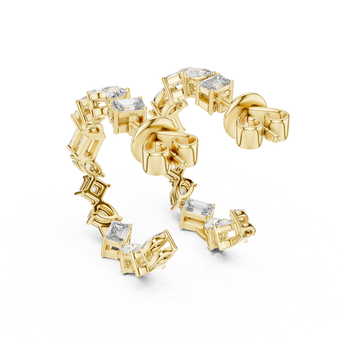 925 Starling Silver With Iced Out VVS Moissanite Diamond Earring
