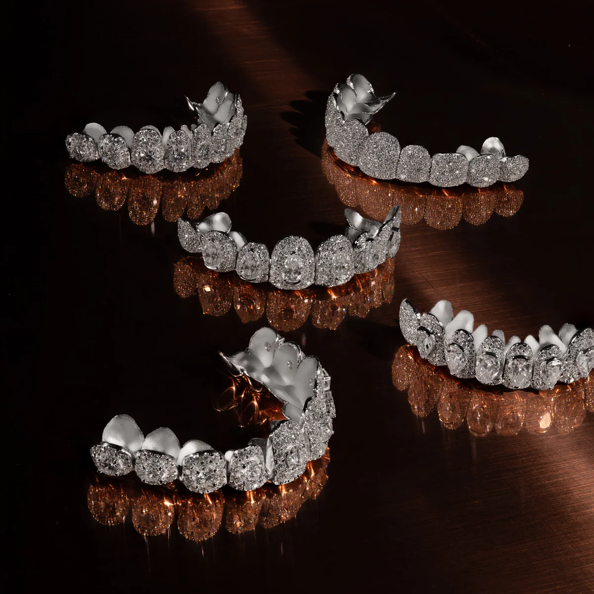 Iced Out Moissanite Diamond Grillz HipHop Bling Custom Silver
