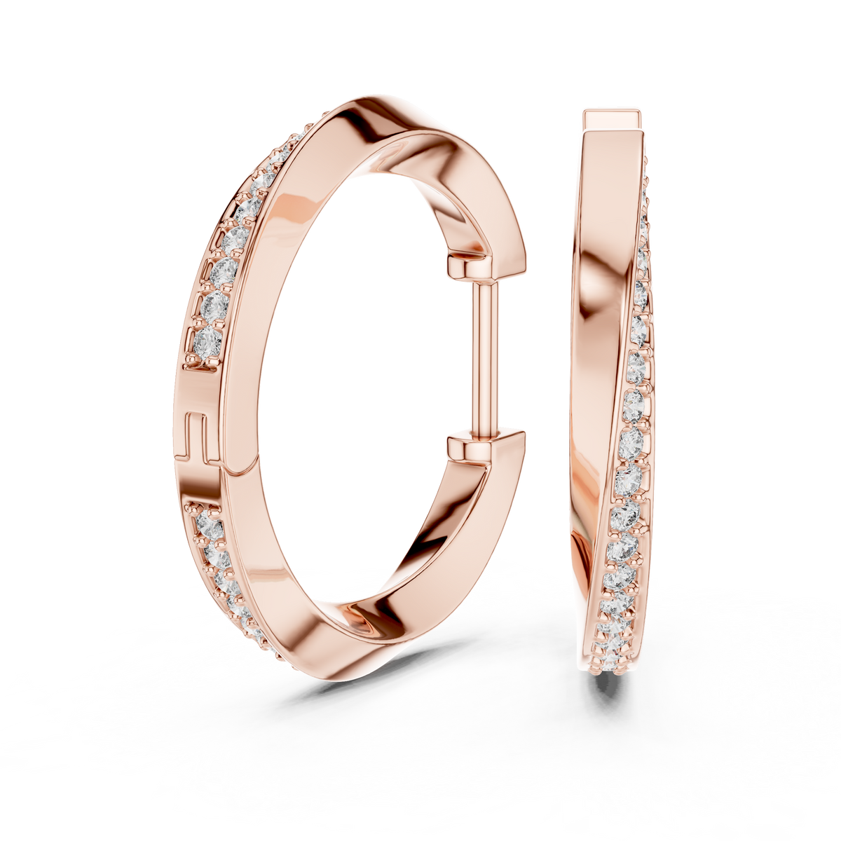 Iced Out 925 Silver Moissanite Diamond Hoop Earring Elegant Minimal jewelry