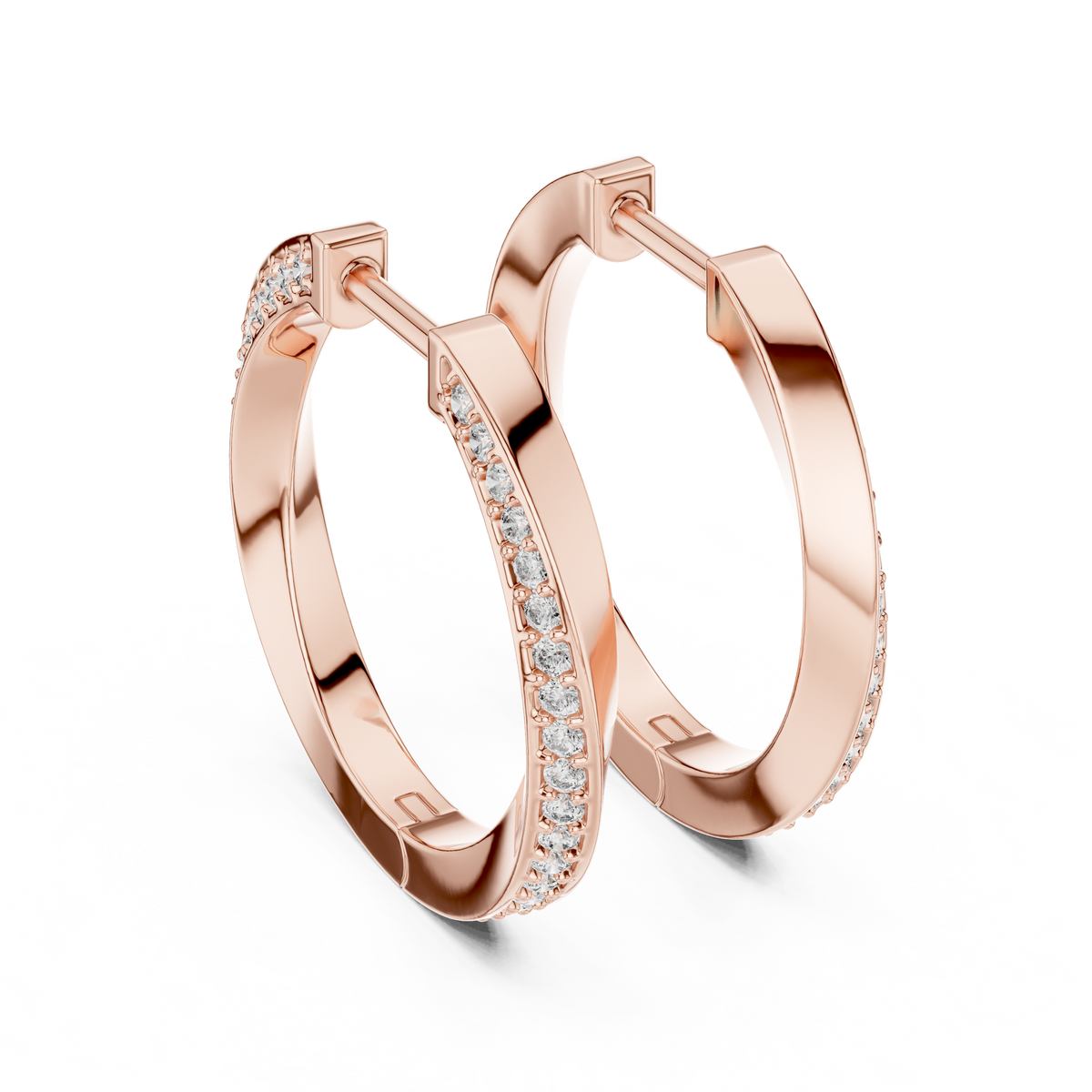 Iced Out 925 Silver Moissanite Diamond Hoop Earring Elegant Minimal jewelry