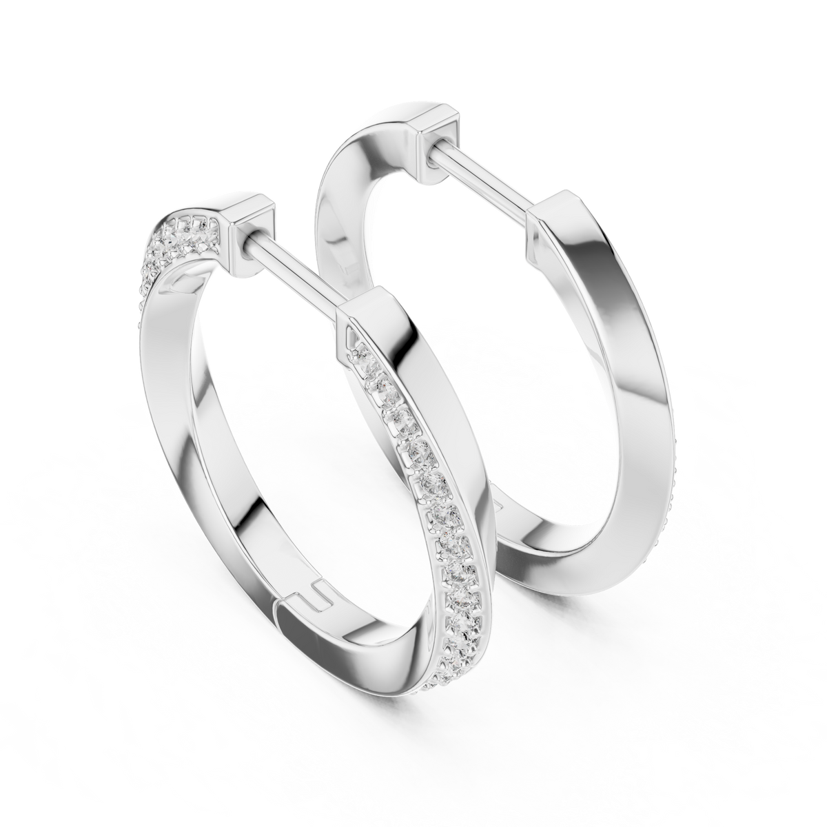 Iced Out 925 Silver Moissanite Diamond Hoop Earring Elegant Minimal jewelry