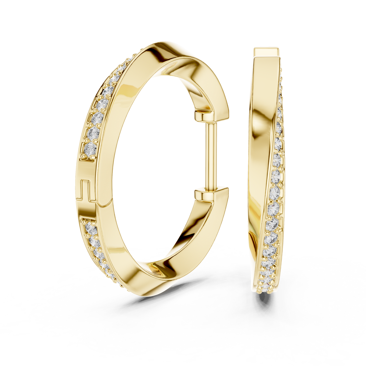 Iced Out 925 Silver Moissanite Diamond Hoop Earring Elegant Minimal jewelry