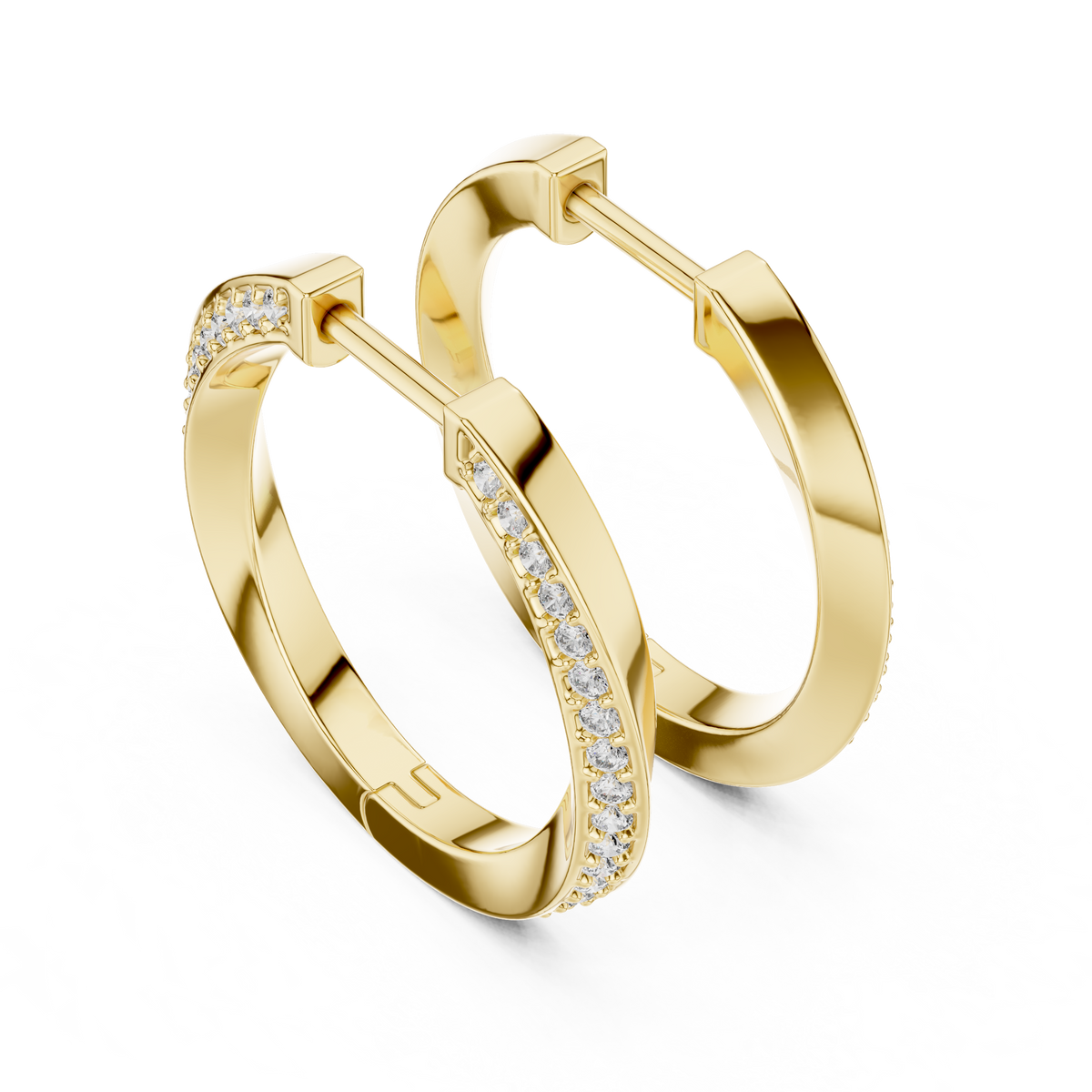 Iced Out 925 Silver Moissanite Diamond Hoop Earring Elegant Minimal jewelry