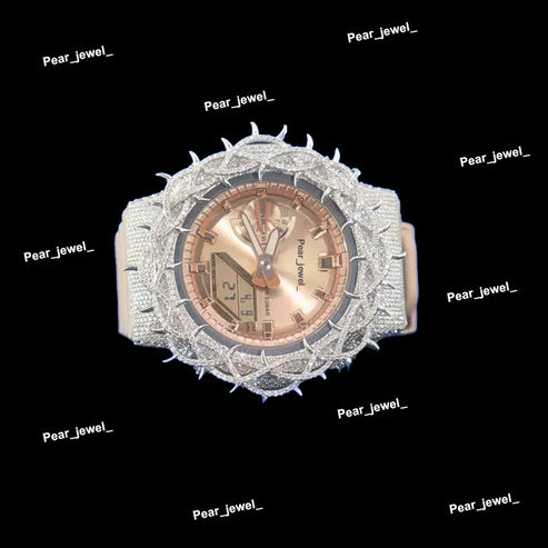 Bust Down Iced Out VVS Moissanite Diamond G-Shock Watch