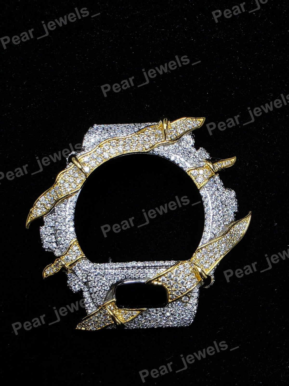 VVS Moissanite Diamond Iced Iut Hip Hop Statement Case Dial Bezel In 6900 Series