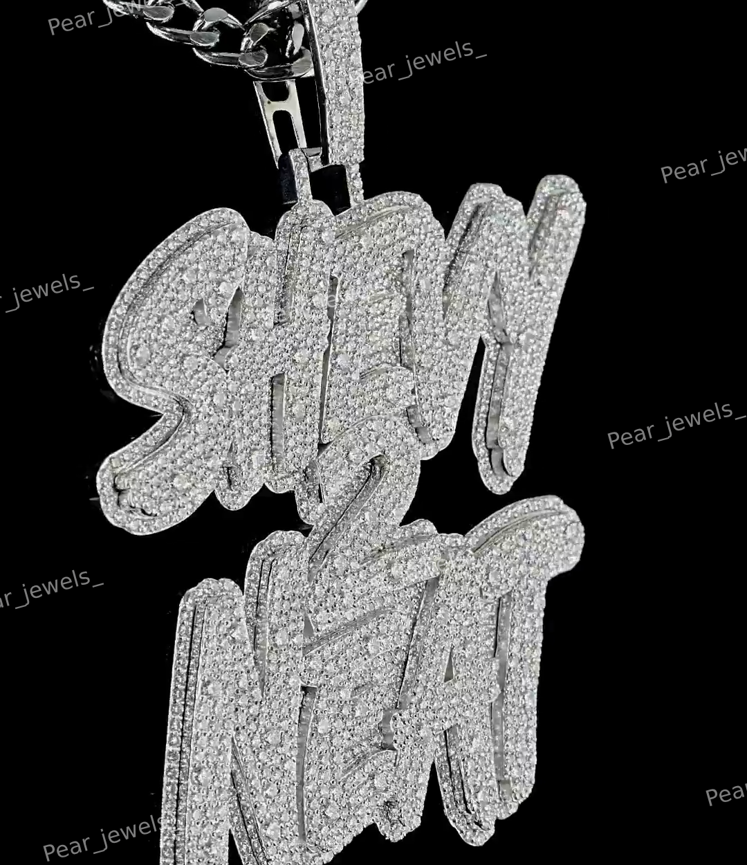 Luxury VVS Moissanite Diamond Custom Letter 925 Sterling Silver Hip Hop Unisex Party Wear Pendant