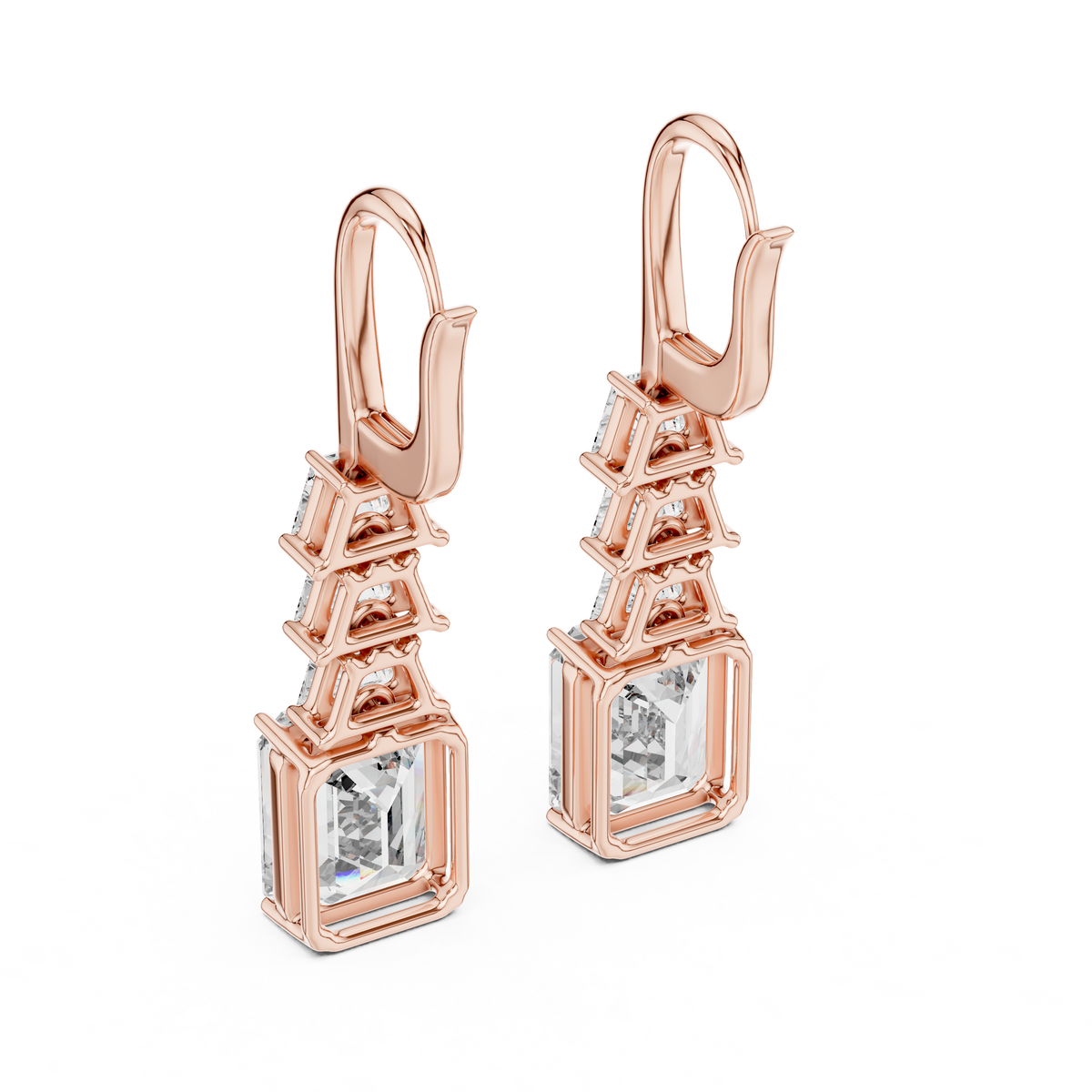 925 Sterling Silver Iced Out VVS Moissanite Diamond Drop Earring