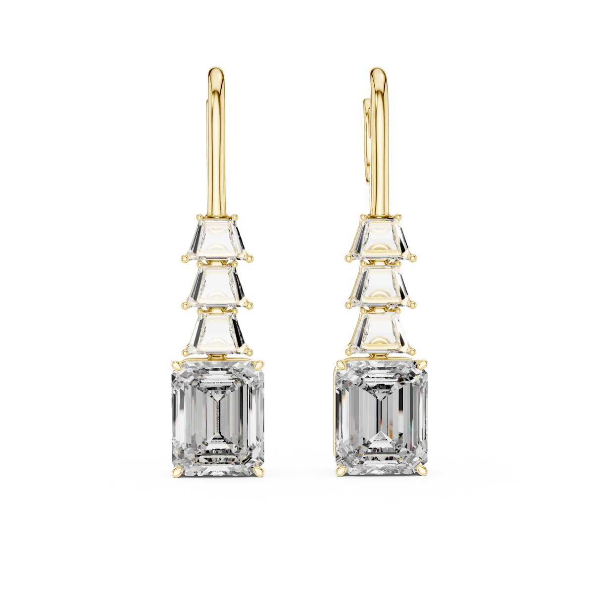 925 Sterling Silver Iced Out VVS Moissanite Diamond Drop Earring