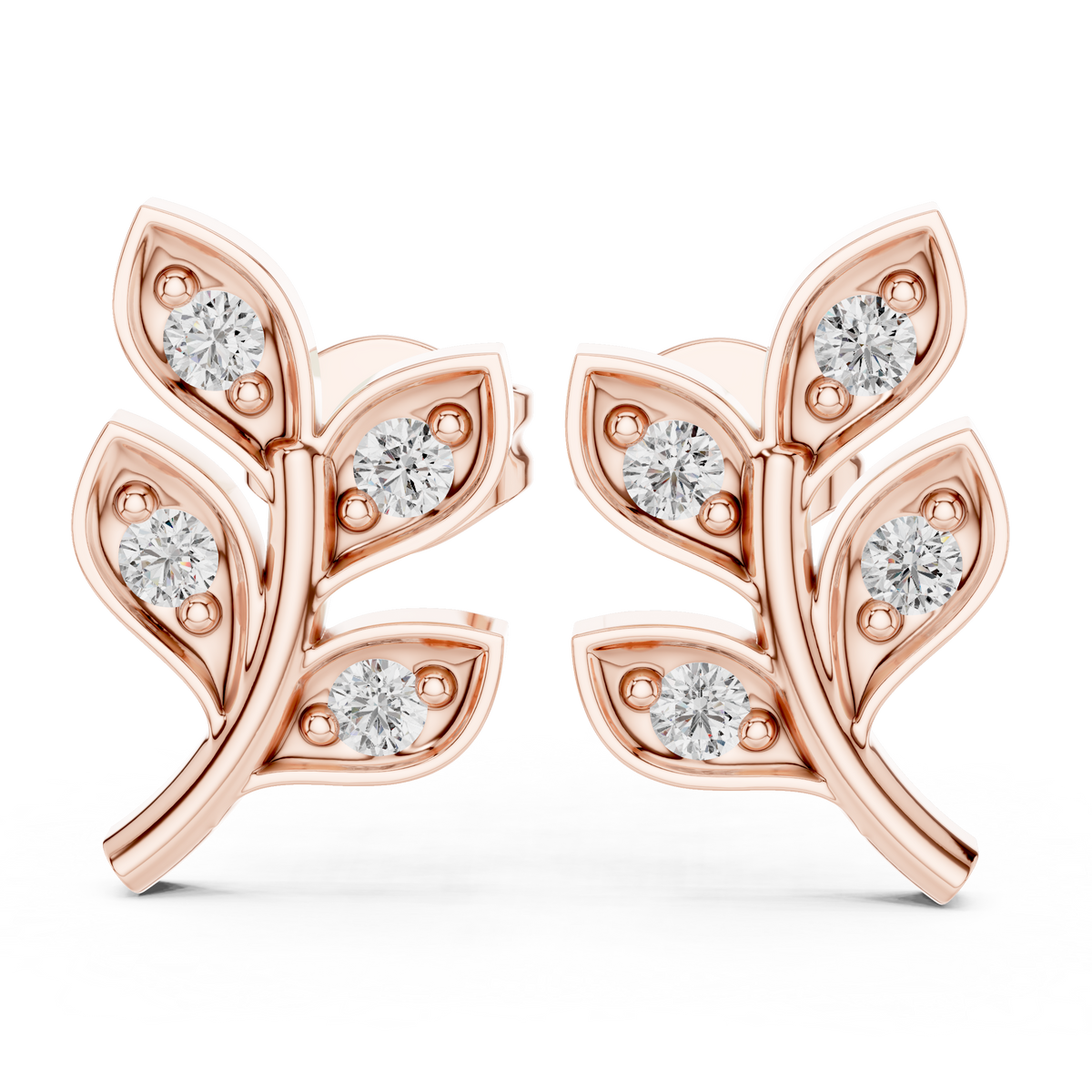 Iced Out VVS Moissanite Diamond Leaf Desgin 925 Silver