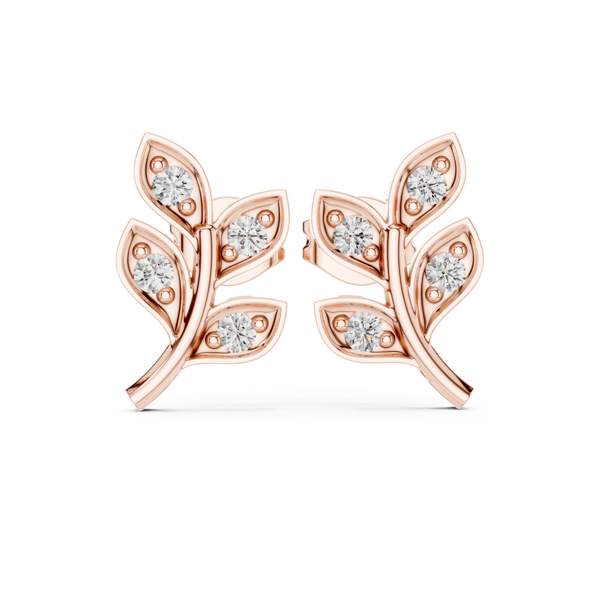 Iced Out VVS Moissanite Diamond Leaf Desgin 925 Silver