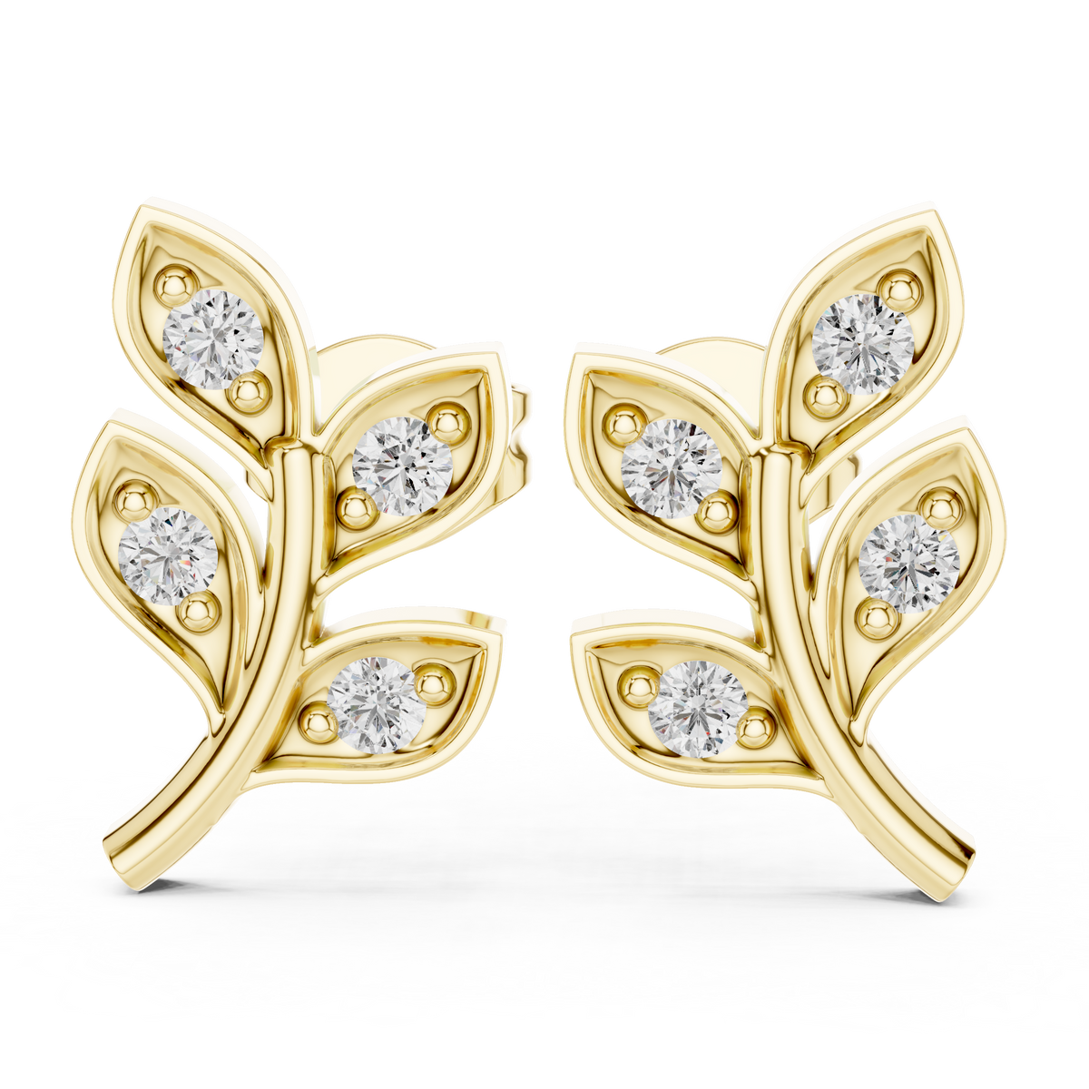 Iced Out VVS Moissanite Diamond Leaf Desgin 925 Silver