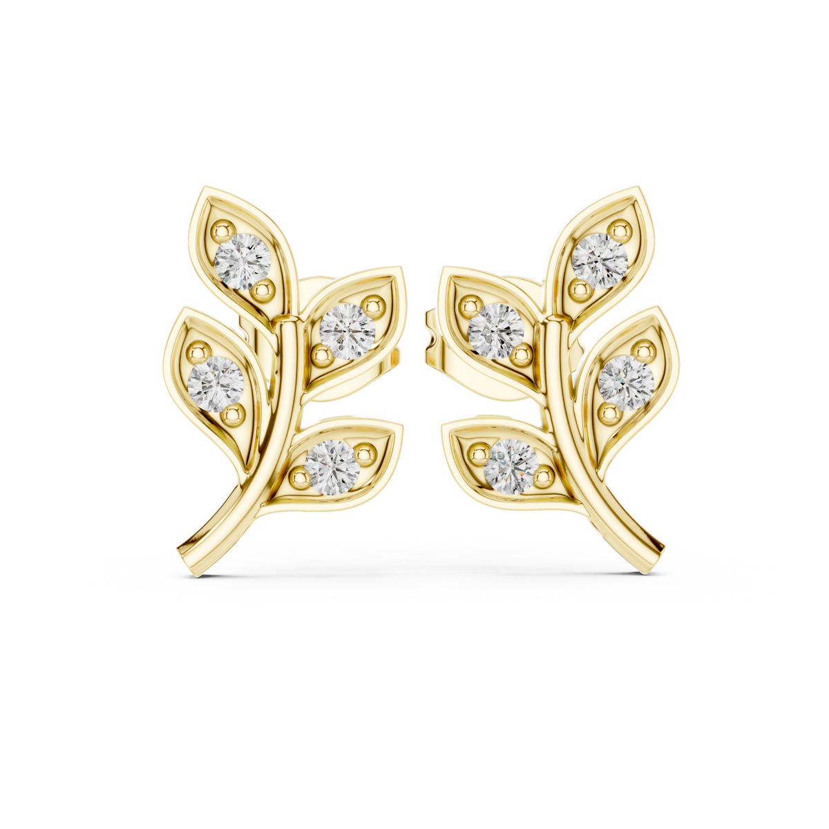 Iced Out VVS Moissanite Diamond Leaf Desgin 925 Silver