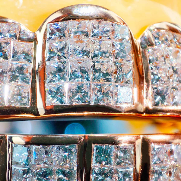Iced Out Moissanite Diamond Grillz Set Hip Hop Bling Custom Style Party Wear Gift