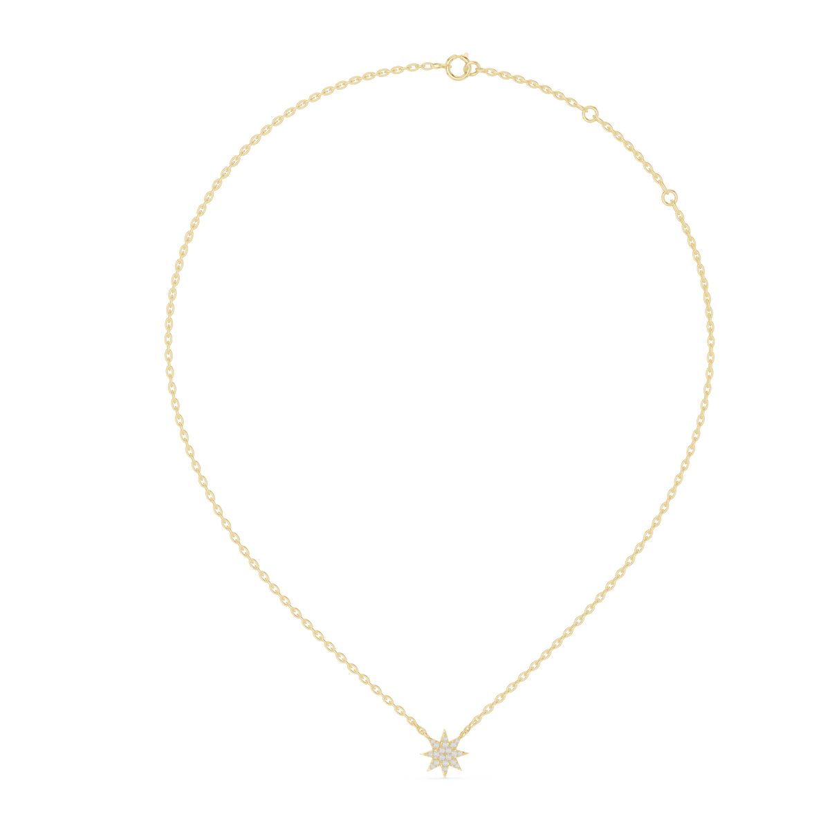 Star Round Diamond Pendant