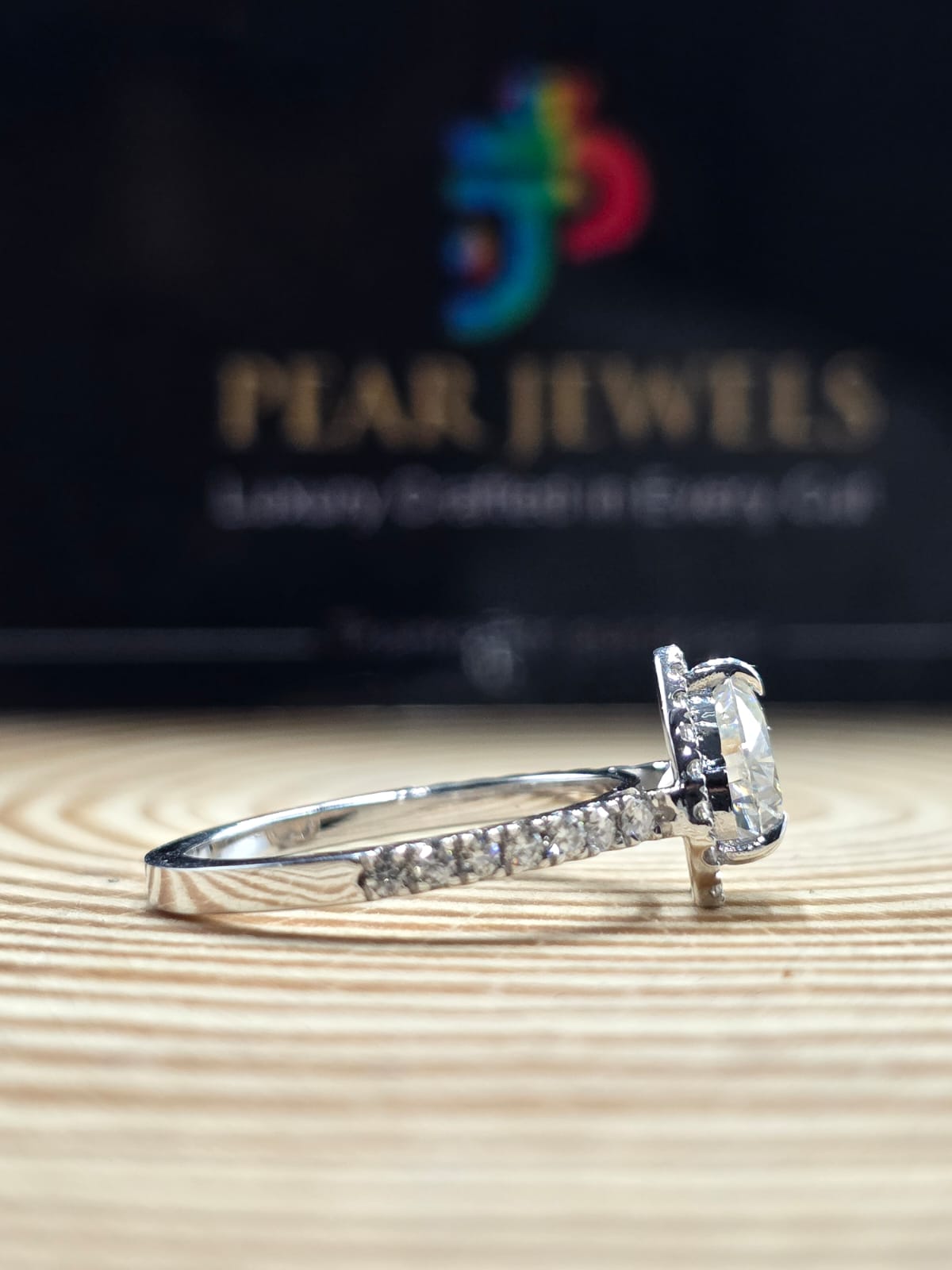 Elegant Heart Shape Moissanite Engagement Ring Halo Luxury Bridal Ring