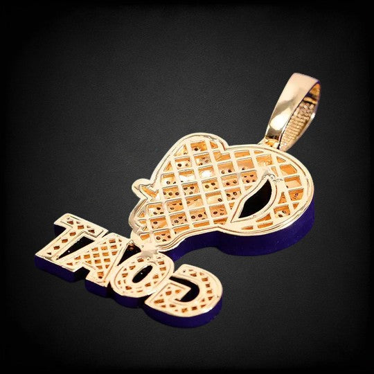 925 Silver Custome Letter Pendant In VVS Moissanite Stone