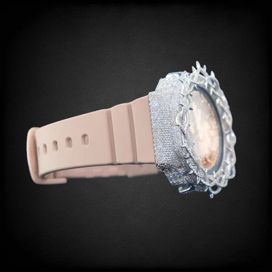 Bust Down Iced Out VVS Moissanite Diamond G-Shock Watch