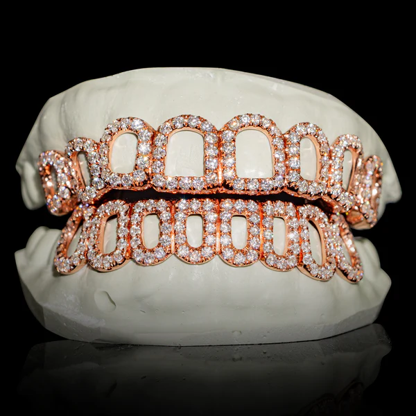 Iced Out Moissanite Diamond Grillz HipHop Silver For Men
