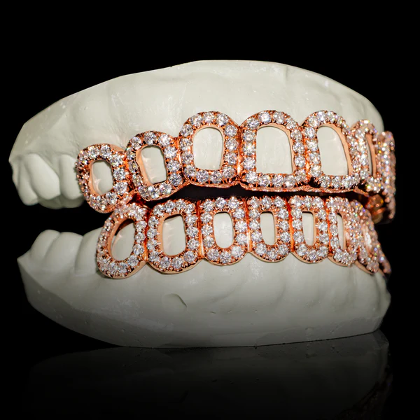Iced Out Moissanite Diamond Grillz HipHop Silver For Men