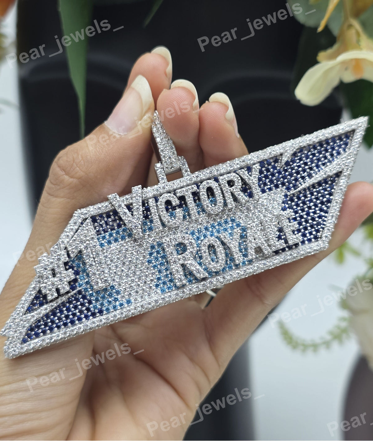 Custom Letter 925 Sterling Silver VVS Moissanite Diamond Unisex Pendant For Party Wear