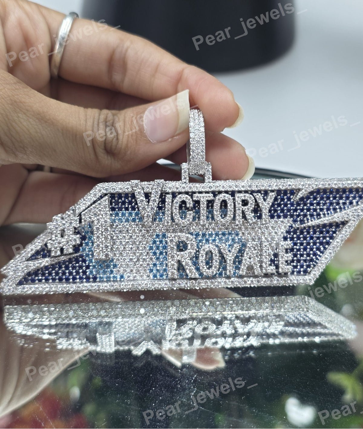 Custom Letter 925 Sterling Silver VVS Moissanite Diamond Unisex Pendant For Party Wear