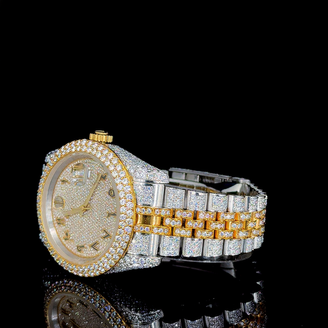 Bust Down Iced Out VVS Moissanite Stainless Steel Watch