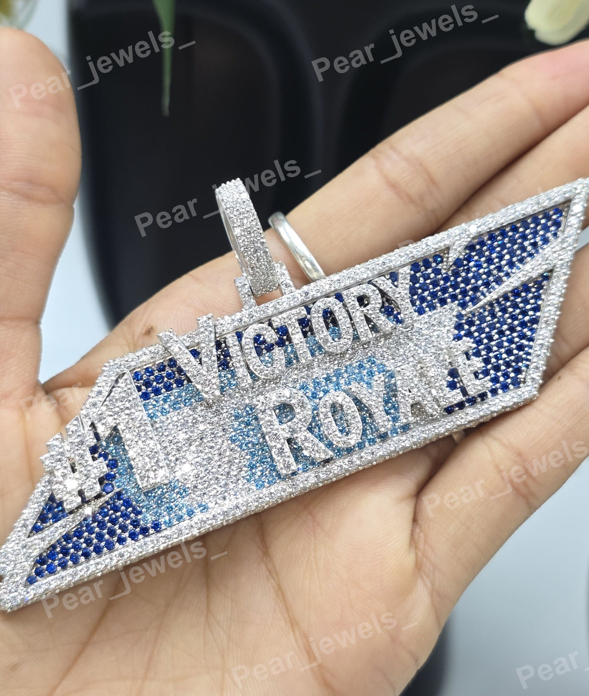 Custom Letter 925 Sterling Silver VVS Moissanite Diamond Unisex Pendant For Party Wear