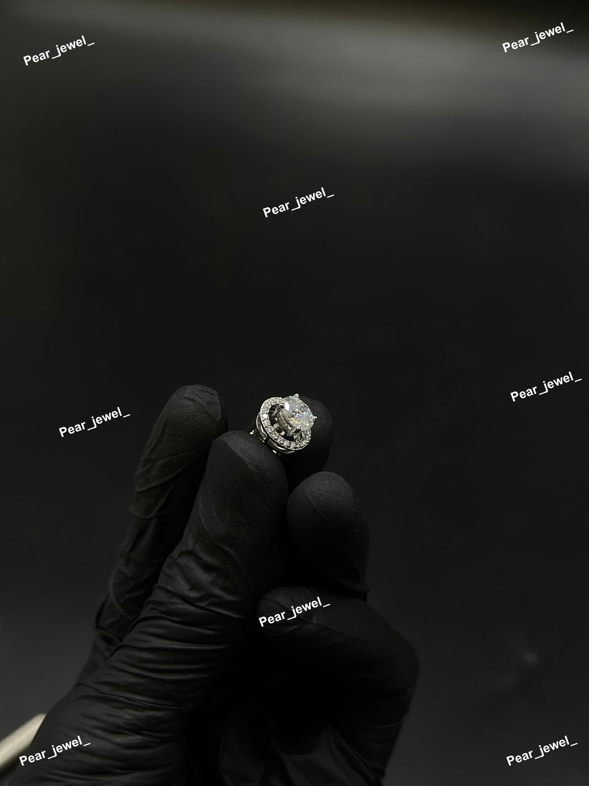 Oval Cut Solitaire Two In One Stud Earrings Iced Out Shine