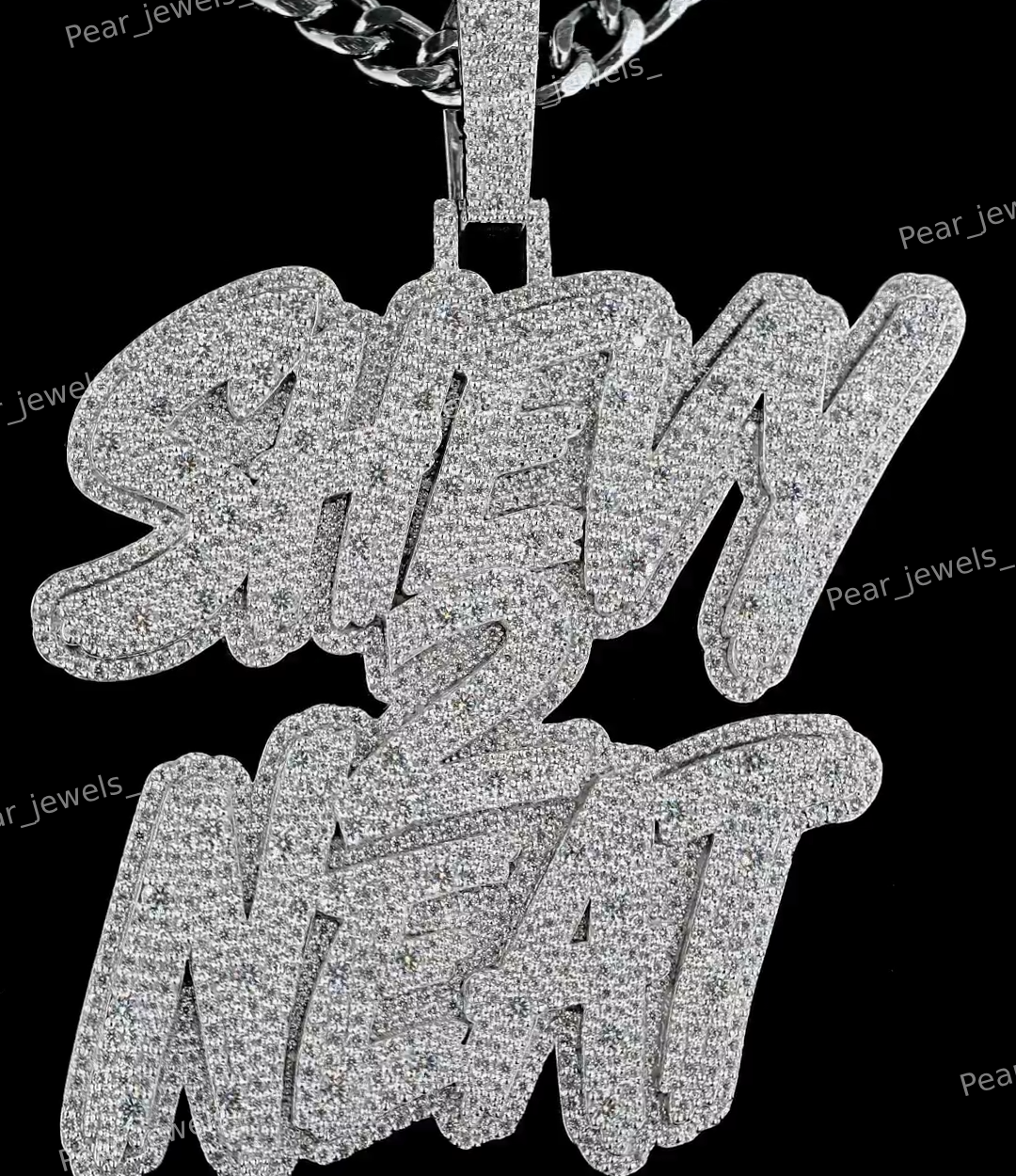 Luxury VVS Moissanite Diamond Custom Letter 925 Sterling Silver Hip Hop Unisex Party Wear Pendant