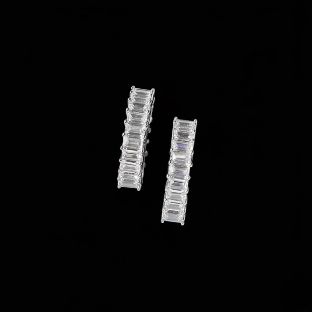 Iced Out VVS Moissanite Eternity Ring 925 Silver Engement Ring