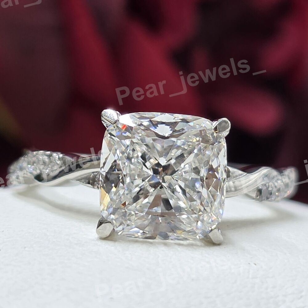 Iced Out 925 Silver Moissanite Diamond Eternity Women Every Day Wear Ring
