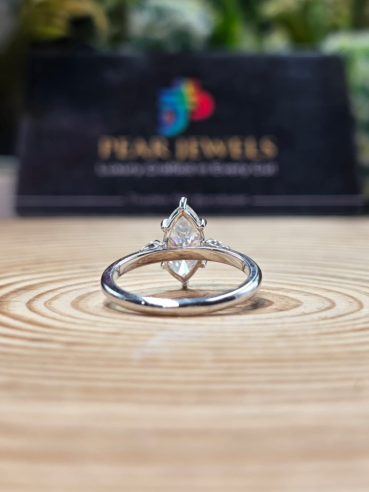 Three Stone 1.50 CT Marquise Cut Moissanite Diamond Engagement Ring In Silver