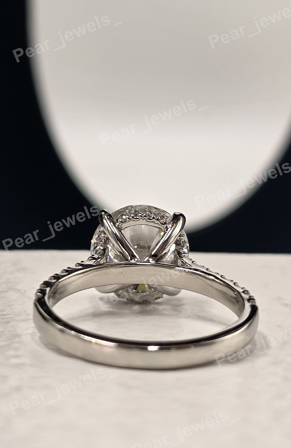 VVS Round Cut Moissanite Diamond Engagement Ring For Women's