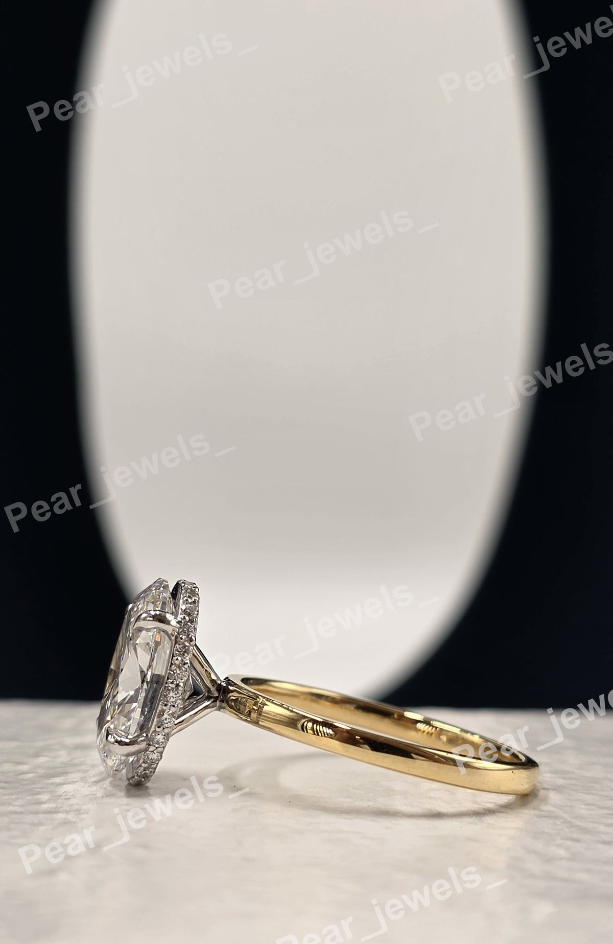 Solitaire Engagement Ring 3.38 CT Oval Cut Moissanite Diamond For Women