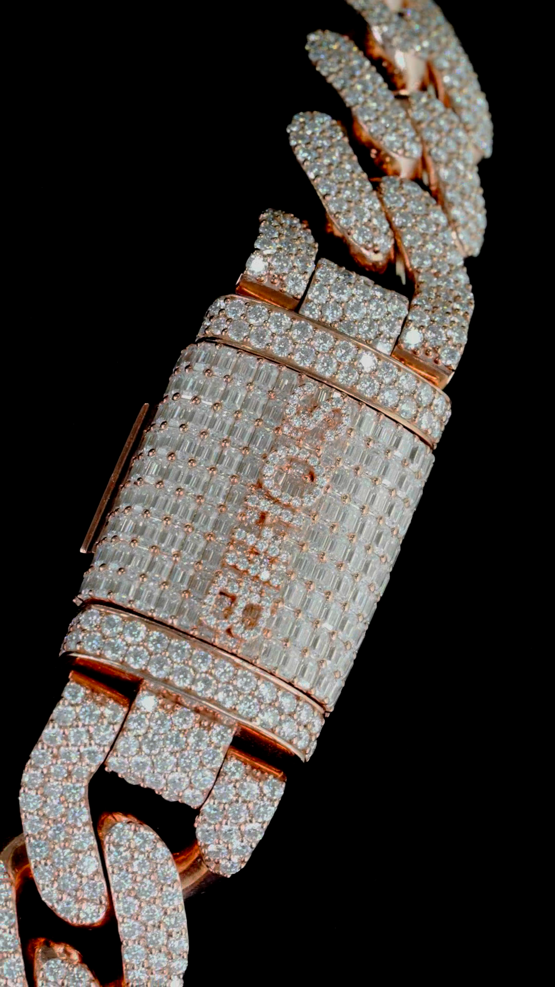 Iced Out 925 Silver VVS Moissanite Custome Dollar Sign Cuban Chain Pendant