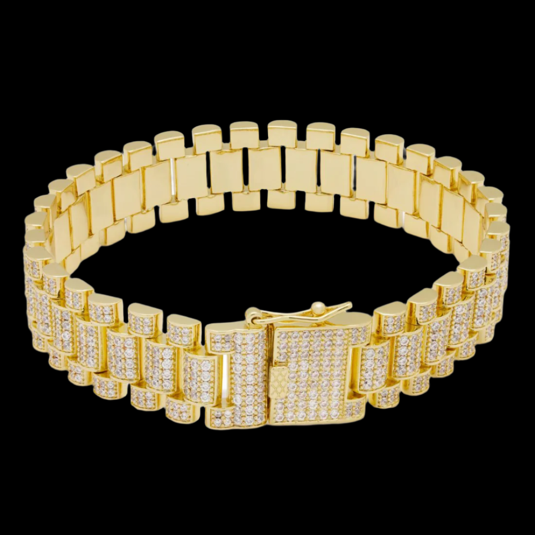 Iced Out 925 Silver Bracelet With Moissanite Diamond For Men