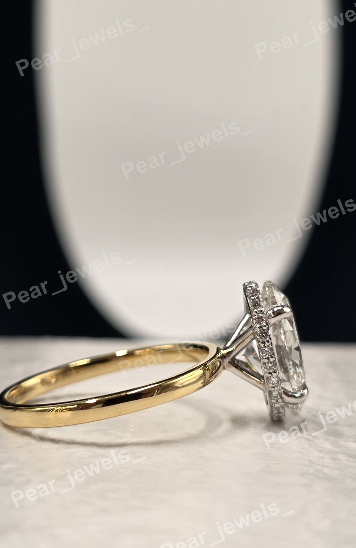 Solitaire Engagement Ring 3.38 CT Oval Cut Moissanite Diamond For Women