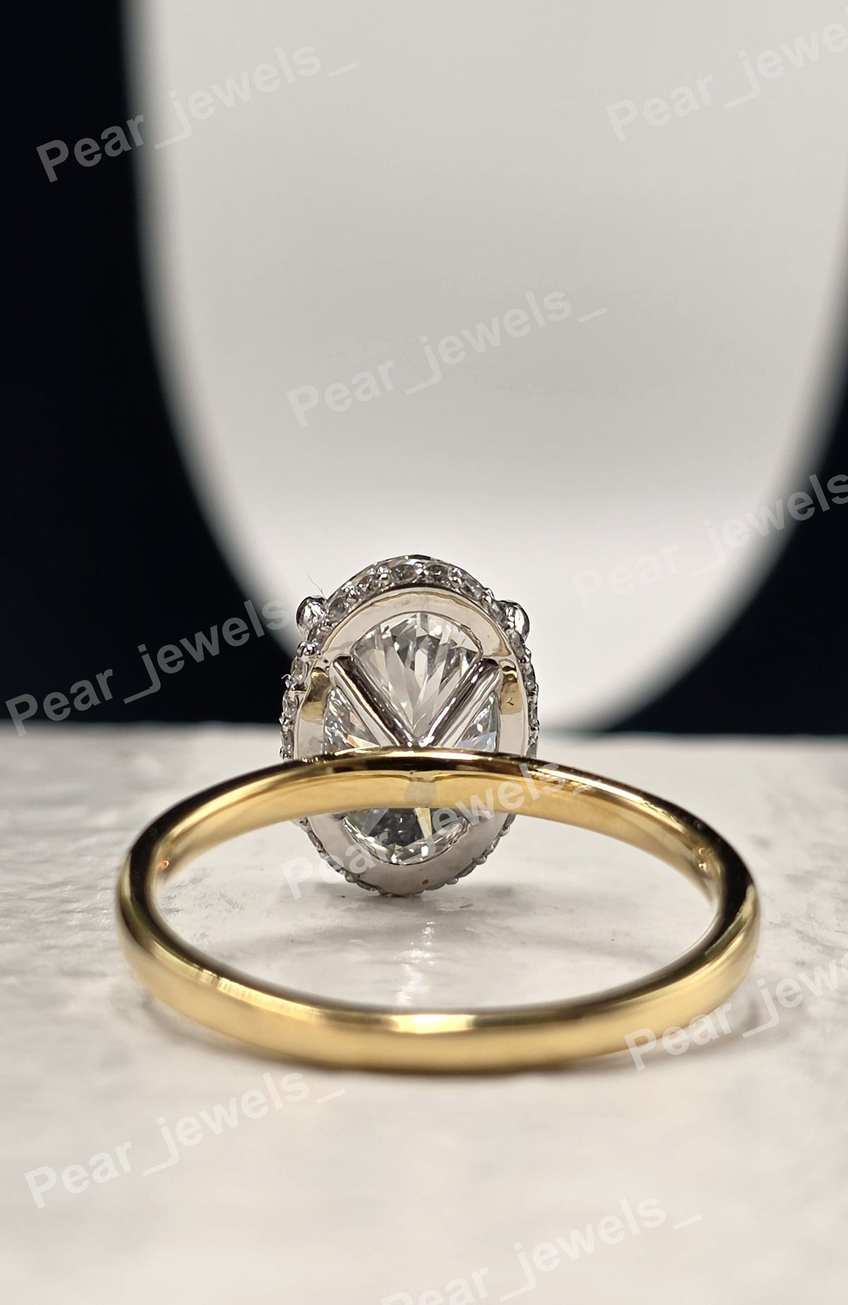 Solitaire Engagement Ring 3.38 CT Oval Cut Moissanite Diamond For Women
