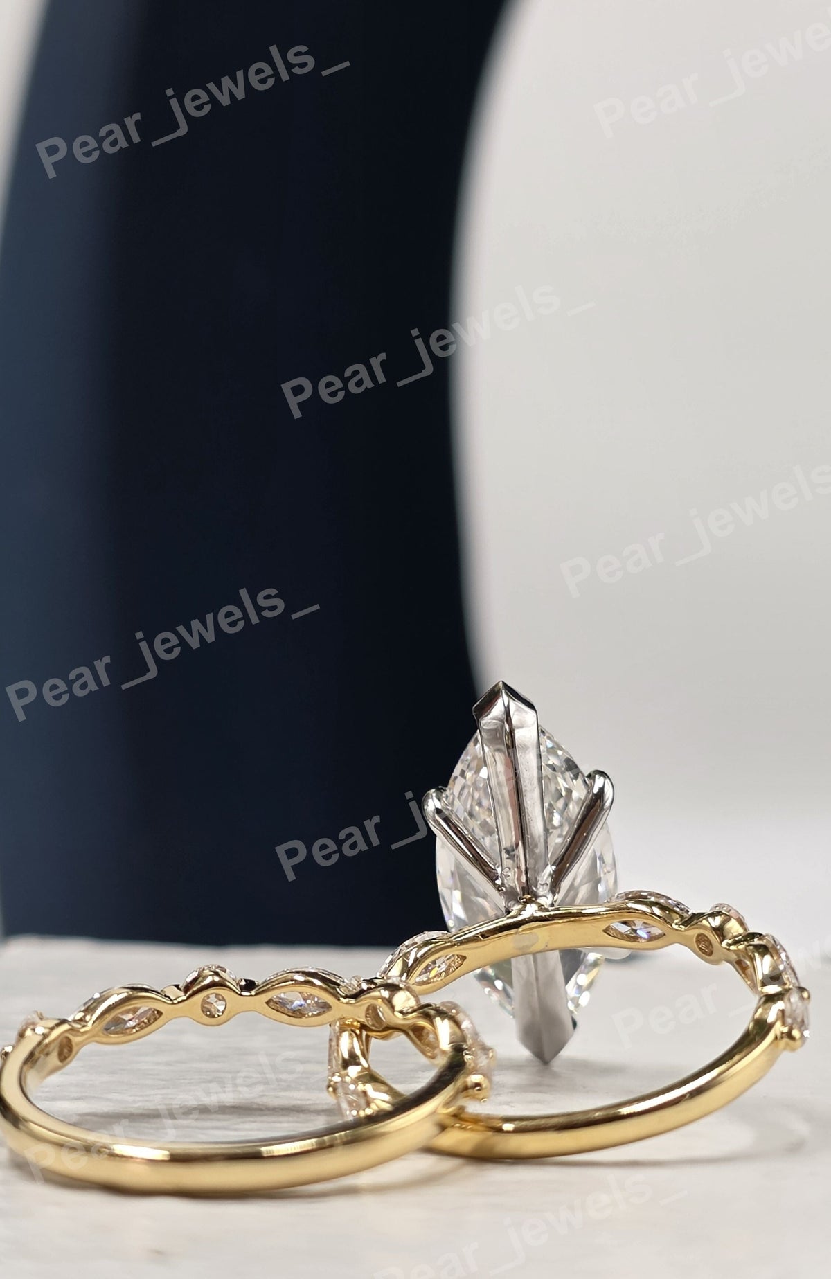 4.01 CT Marquise Cut Diamond Ring With Band For Bridal Ring Set