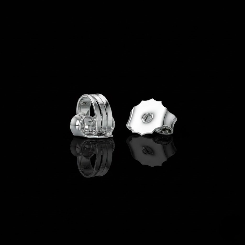 Radiant Cut Moissanite Stud Earring in 925 Silver Classic