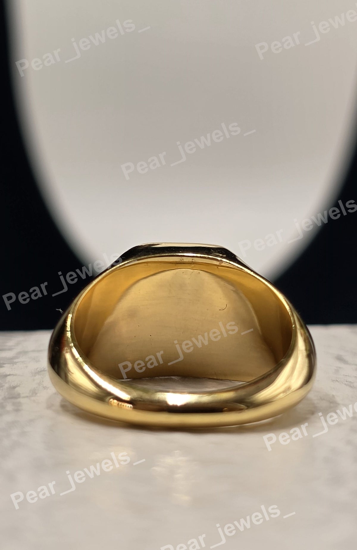 925 Silver Rhodium Plated Signet Blank Square Men's Ring