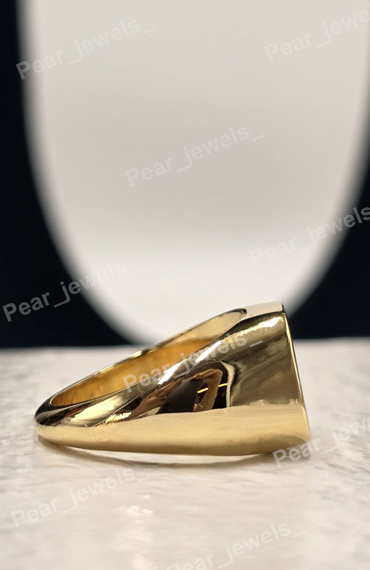 925 Silver Rhodium Plated Signet Blank Square Men's Ring