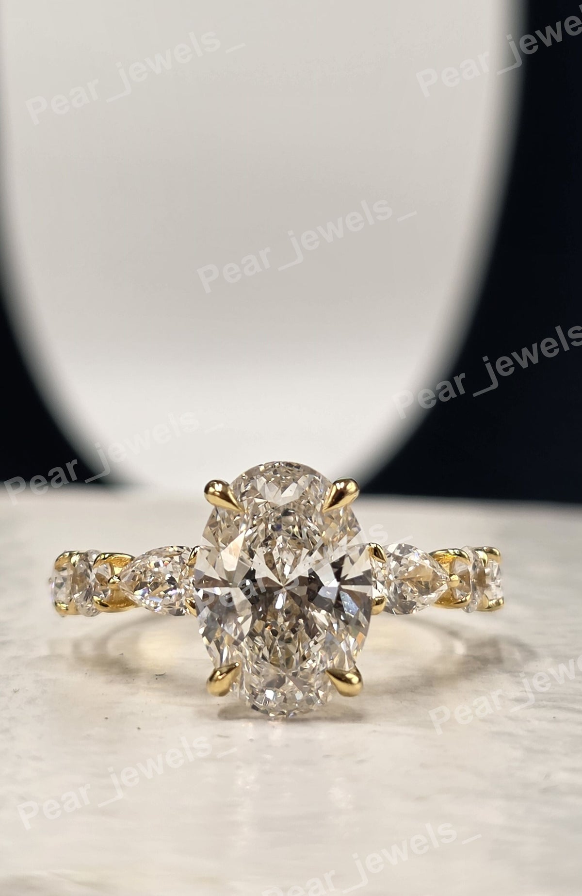 Oval Cut Proposal Ring In 925 Silver For Women - VVS Moissanite Diamond
